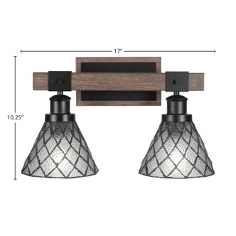 Tacoma Two Light Bathroom Lighting (1842-MBDW-9185) Tacoma Two Light Bathroom Lighting (1842-MBDW-9185)