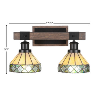 Tacoma Two Light Bathroom Lighting (1842-MBDW-9405) Tacoma Two Light Bathroom Lighting (1842-MBDW-9405)