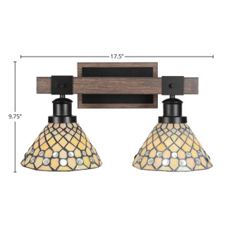 Tacoma Two Light Bathroom Lighting (1842-MBDW-9415) Tacoma Two Light Bathroom Lighting (1842-MBDW-9415)