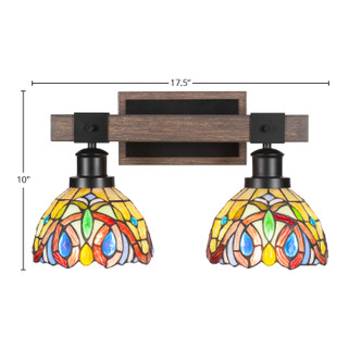 Tacoma Two Light Bathroom Lighting (1842-MBDW-9445) Tacoma Two Light Bathroom Lighting (1842-MBDW-9445)