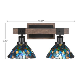 Tacoma Two Light Bathroom Lighting (1842-MBDW-9955) Tacoma Two Light Bathroom Lighting (1842-MBDW-9955)
