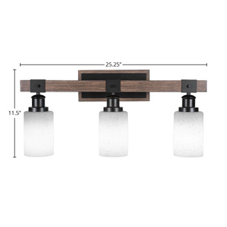 Tacoma Three Light Bathroom Lighting (1843-MBDW-310)