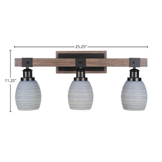 Tacoma Three Light Bathroom Lighting (1843-MBDW-4022) Tacoma Three Light Bathroom Lighting (1843-MBDW-4022)