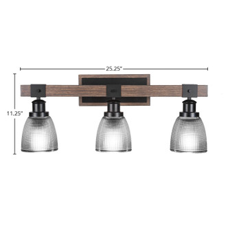 Tacoma Three Light Bathroom Lighting (1843-MBDW-500)