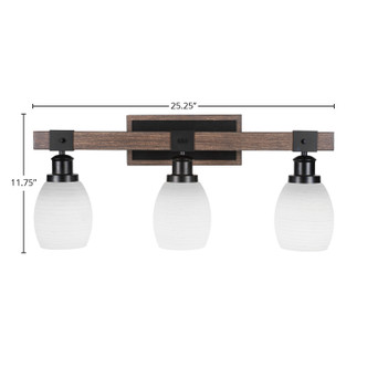 Tacoma Three Light Bathroom Lighting (1843-MBDW-615) Tacoma Three Light Bathroom Lighting (1843-MBDW-615)
