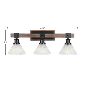 Tacoma Three Light Bathroom Lighting (1843-MBDW-7145)