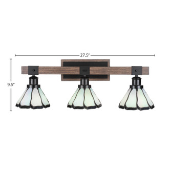 Tacoma Three Light Bathroom Lighting (1843-MBDW-9125)