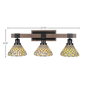 Tacoma Three Light Bathroom Lighting (1843-MBDW-9415)