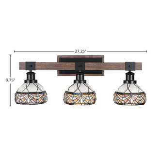 Tacoma Three Light Bathroom Lighting (1843-MBDW-9485)