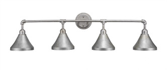 Toltec Lighting - 184-AS-410 - Four Light Bath Bar - Vintage - Aged Silver