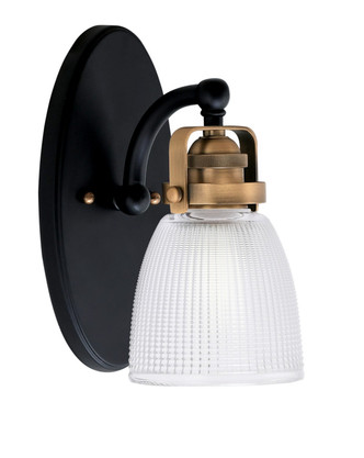 Toltec Lighting - 1931-MBBR-500 - One Light Wall Sconce - Easton - Matte Black & Brass