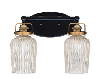 Toltec Lighting - 1932-MBBR-4253 - Two Light Bath Bar - Easton - Matte Black & Brass