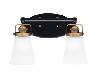 Toltec Lighting - 1932-MBBR-460 - Two Light Bath Bar - Easton - Matte Black & Brass