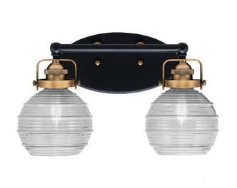Toltec Lighting - 1932-MBBR-5110 - Two Light Bath Bar - Easton - Matte Black & Brass