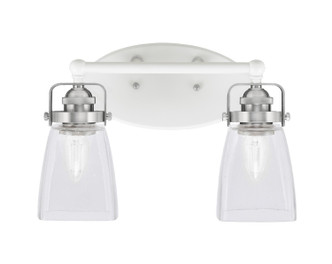 Toltec Lighting - 1932-WHBN-461 - Two Light Bath Bar - Easton - White & Brushed Nickel