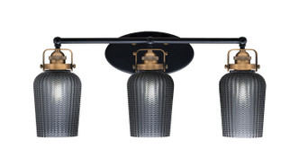 Toltec Lighting - 1933-MBBR-4252 - Three Light Bath Bar - Easton - Matte Black & Brass