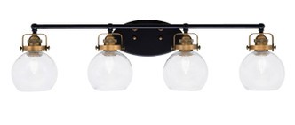 Toltec Lighting - 1934-MBBR-4100 - Four Light Bath Bar - Easton - Matte Black & Brass