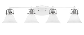 Toltec Lighting - 1934-WHBN-311 - Four Light Bath Bar - Easton - White & Brushed Nickel