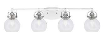 Toltec Lighting - 1934-WHBN-4100 - Four Light Bath Bar - Easton - White & Brushed Nickel