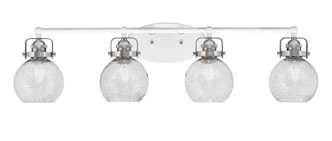 Toltec Lighting - 1934-WHBN-4102 - Four Light Bath Bar - Easton - White & Brushed Nickel