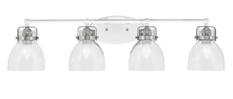 Toltec Lighting - 1934-WHBN-4110 - Four Light Bath Bar - Easton - White & Brushed Nickel