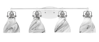 Toltec Lighting - 1934-WHBN-4769 - Four Light Bath Bar - Easton - White & Brushed Nickel