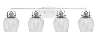 Toltec Lighting - 1934-WHBN-4812 - Four Light Bath Bar - Easton - White & Brushed Nickel