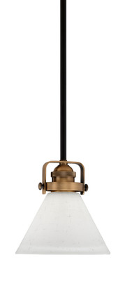 Toltec Lighting - 1941-MBBR-312 - One Light Mini Pendant - Easton - Matte Black & Brass