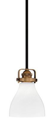 Toltec Lighting - 1941-MBBR-4761 - One Light Mini Pendant - Easton - Matte Black & Brass