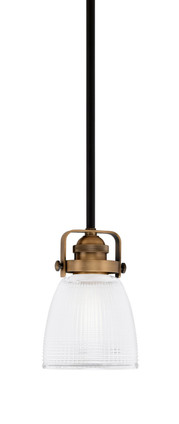 Toltec Lighting - 1941-MBBR-500 - One Light Mini Pendant - Easton - Matte Black & Brass