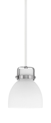 Toltec Lighting - 1941-WHBN-4111 - One Light Mini Pendant - Easton - White & Brushed Nickel