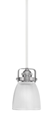 Toltec Lighting - 1941-WHBN-500 - One Light Mini Pendant - Easton - White & Brushed Nickel