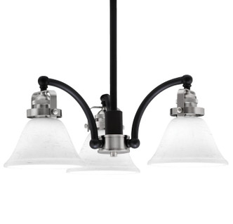 Toltec Lighting - 1943-MBBN-311 - Three Light Chandelier - Easton - Matte Black & Brushed Nickel