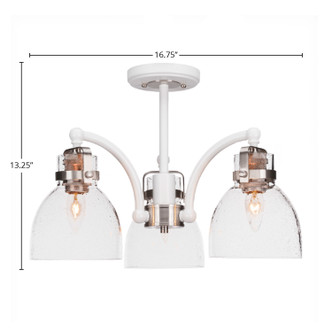 Easton Three Light Semi-Flush Mount (1947-WHBN-4110)