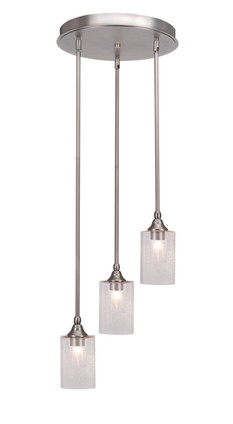 Toltec Lighting - 2143-BN-300 - Three Light Cluster Pendalier - Empire - Brushed Nickel