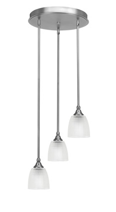 Toltec Lighting - 2143-BN-500 - Three Light Cluster Pendalier - Empire - Brushed Nickel