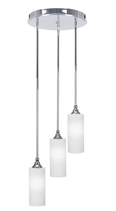 Toltec Lighting - 2143-CH-4091 - Three Light Cluster Pendalier - Empire - Chrome
