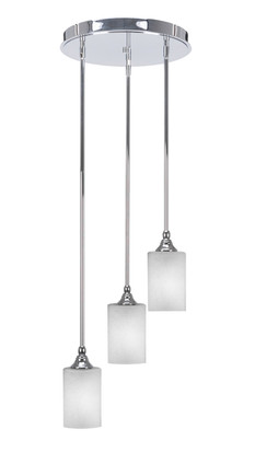 Toltec Lighting - 2143-CH-531 - Three Light Cluster Pendalier - Empire - Chrome