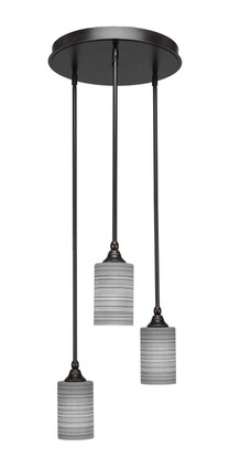 Toltec Lighting - 2143-DG-4062 - Three Light Mini Pendant - Empire - Dark Granite