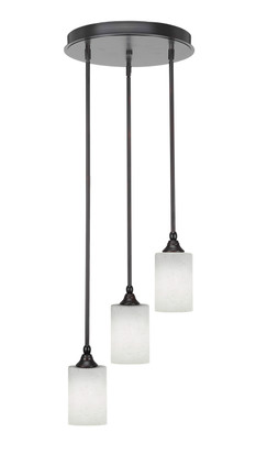 Toltec Lighting - 2143-ES-310 - Three Light Cluster Pendalier - Empire - Espresso