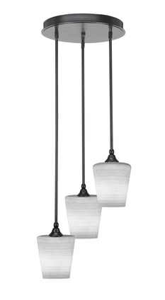 Toltec Lighting - 2143-ES-4031 - Three Light Cluster Pendalier - Empire - Espresso