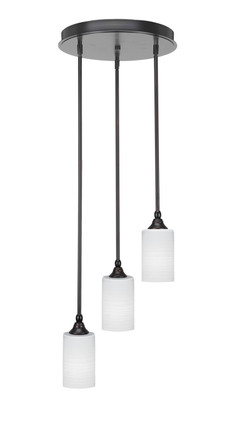 Toltec Lighting - 2143-ES-4061 - Three Light Cluster Pendalier - Empire - Espresso