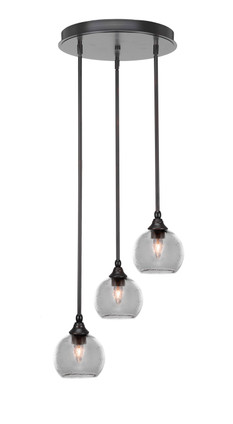 Toltec Lighting - 2143-ES-4100 - Three Light Cluster Pendalier - Empire - Espresso