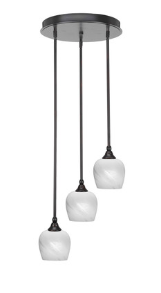 Toltec Lighting - 2143-ES-4811 - Three Light Cluster Pendalier - Empire - Espresso