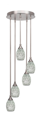 Toltec Lighting - 2145-BN-4165 - Five Light Pendalier - Empire - Brushed Nickel