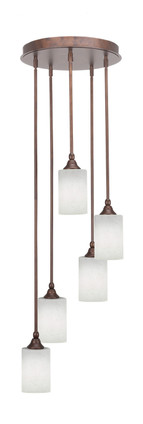 Toltec Lighting - 2145-BRZ-310 - Five Light Pendalier - Empire - Bronze