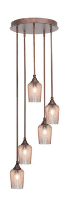 Toltec Lighting - 2145-BRZ-4253 - Five Light Pendalier - Empire - Bronze