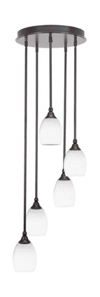 Toltec Lighting - 2145-ES-4021 - Five Light Pendalier - Empire - Espresso