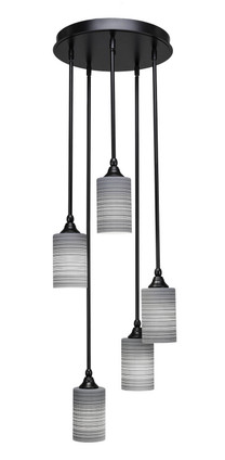Toltec Lighting - 2145-MB-4062 - Five Light Mini Pendant - Empire - Matte Black