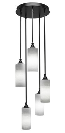 Toltec Lighting - 2145-MB-4091 - Five Light Mini Pendant - Empire - Matte Black